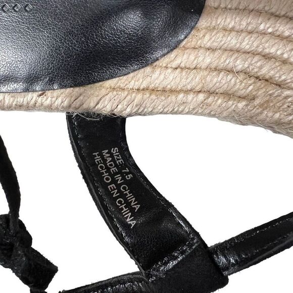 Banana Republic Leather Gladiator Style Espadrille Flat Sandals Women’s Size 7.5 - Picture 4 of 6